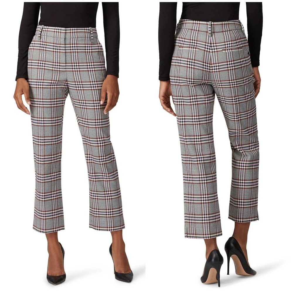Derek Lam 10 Crosby Womens Plaid Straight Leg Trouser Pants Size 0 Preppy Career